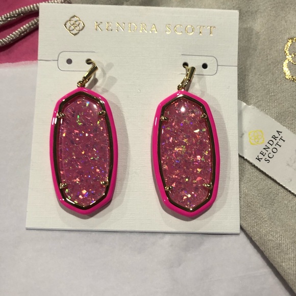 Kendra Scott Jewelry - Kendra Scott Elle Pink Iridescent Opal  Drop Earrings In Gold